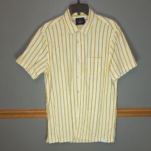 Scotch & Soda Yellow Striped Casual Shirt